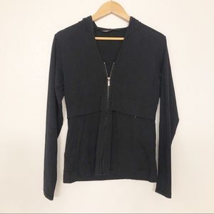 NAU Light Weight Zip Up Black Hoodie Size Small